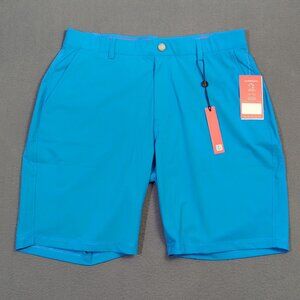 Redvanly Shorts Men's L Ibiza Blue Hanover Pull On Stretch Performance Athletic
